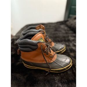 Crater Ridge Pike 3 Waterproof Boots Women's Size 9 Brown Leather Rubber Boots